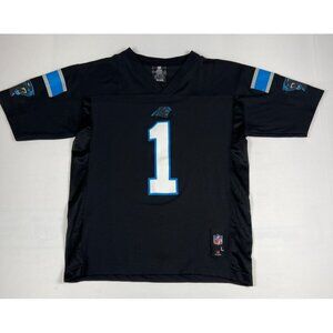 NFL Youth Large Carolina Panthers Cam Newton #1 Black Football Jersey Nike